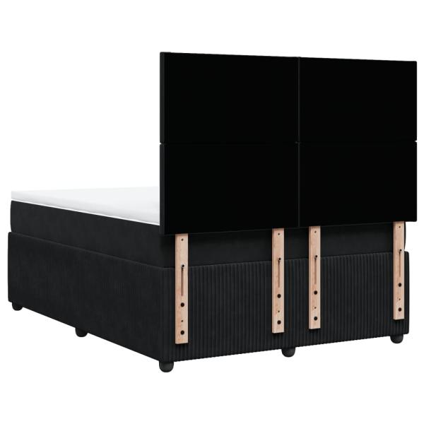 ARDEBO.de - Boxspringbett mit Matratze Schwarz 140x190 cm Samt