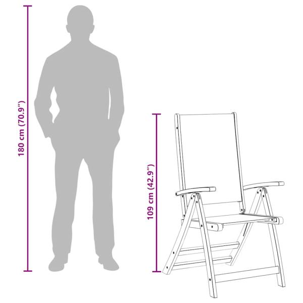 Gartenstühle 4 Stk. Klappbar Massivholz Akazie und Textilene
