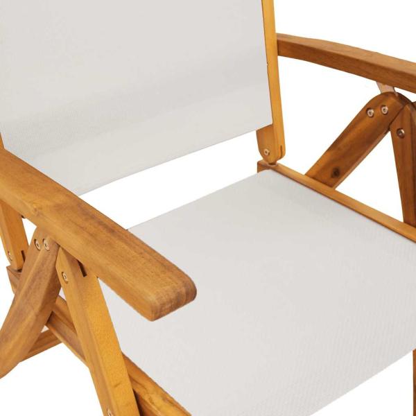 Gartenstühle 8 Stk. Klappbar Massivholz Akazie und Textilene