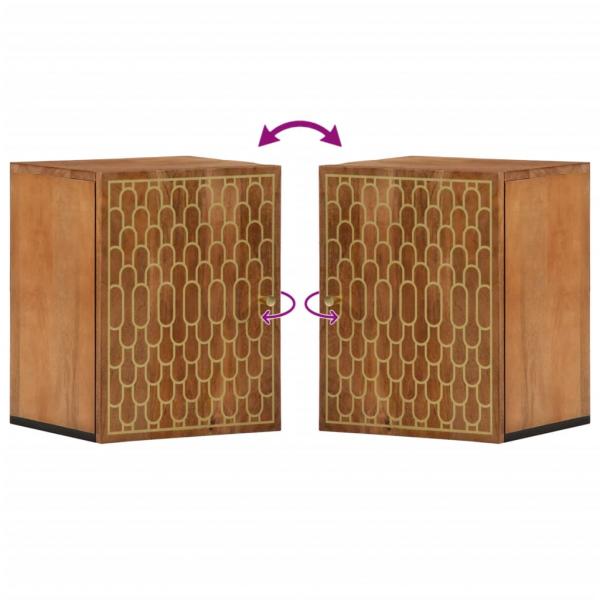 Bad-Wandschrank 38x33x48 cm Massivholz Mango