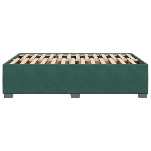 Bettgestell ohne Matratze Dunkelgrün 120x200 cm Samt