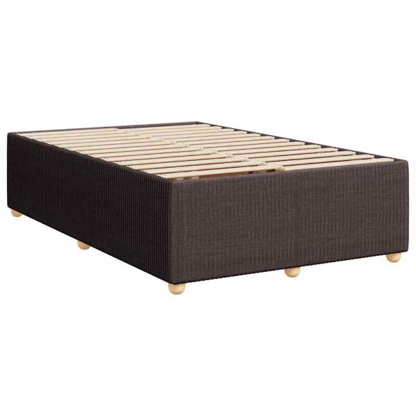 Bettgestell ohne Matratze Dunkelbraun 120x200 cm Stoff