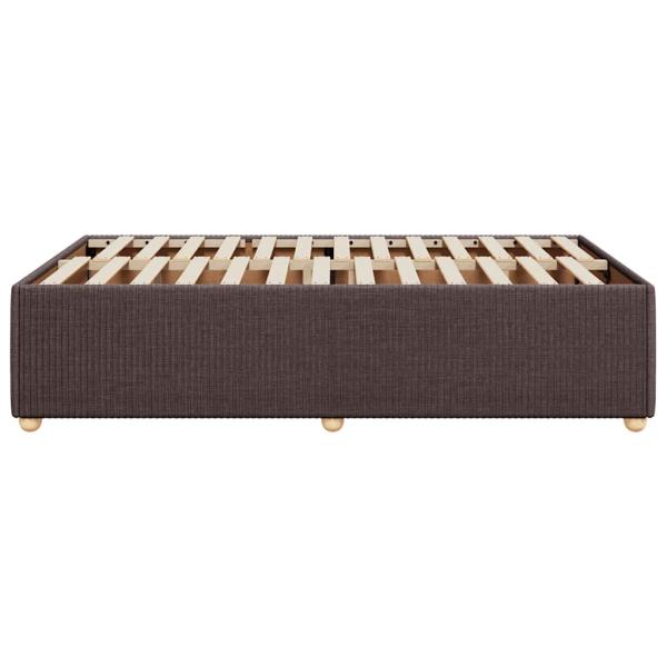 Bettgestell ohne Matratze Dunkelbraun 120x200 cm Stoff