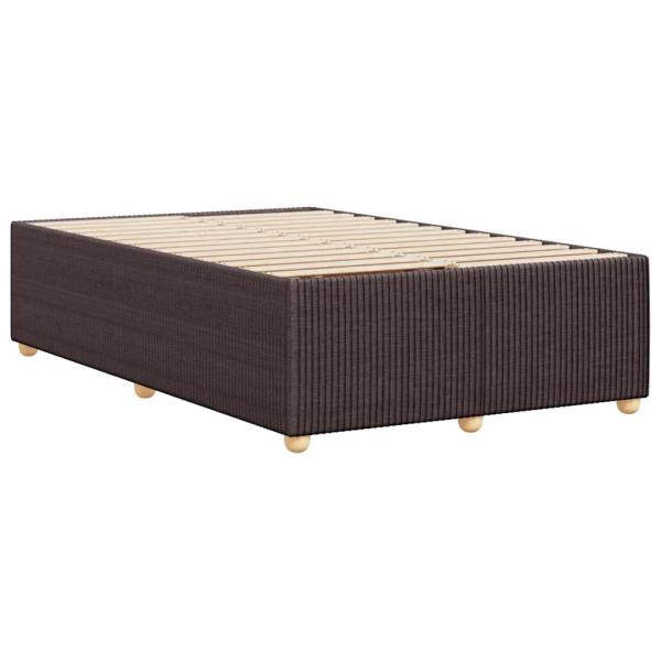 Bettgestell ohne Matratze Dunkelbraun 120x200 cm Stoff