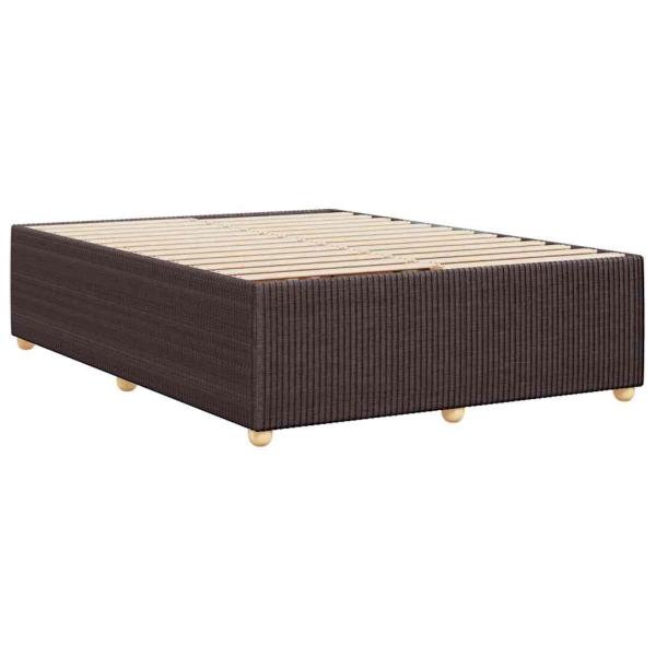 Bettgestell ohne Matratze Dunkelbraun 140x190 cm Stoff