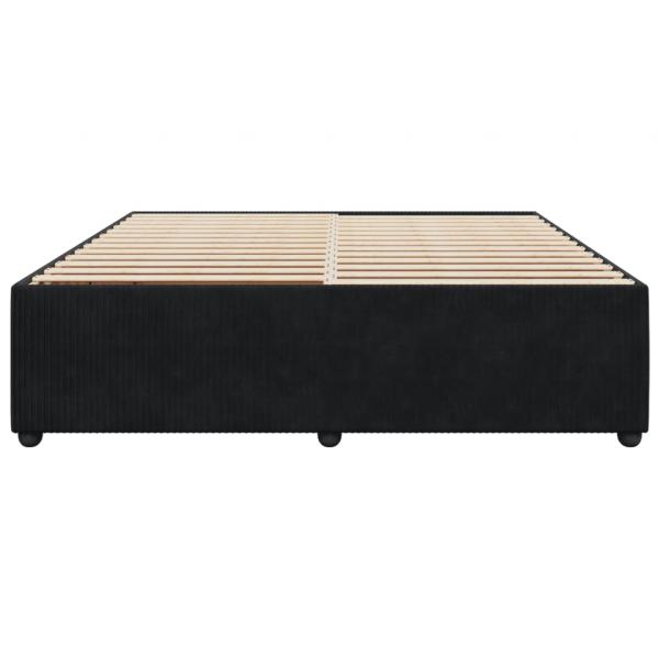 Bettgestell ohne Matratze Schwarz 180x200 cm Samt
