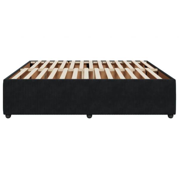 Bettgestell ohne Matratze Schwarz 180x200 cm Samt