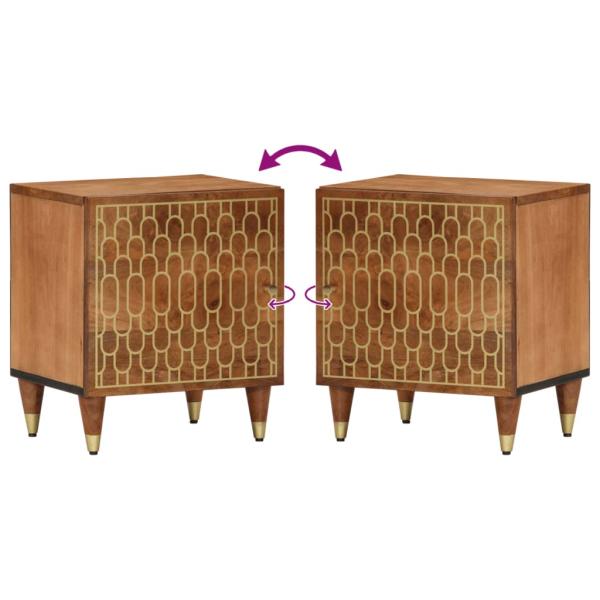 Nachttische 2 Stk. 40x33x46 cm Massivholz Mango