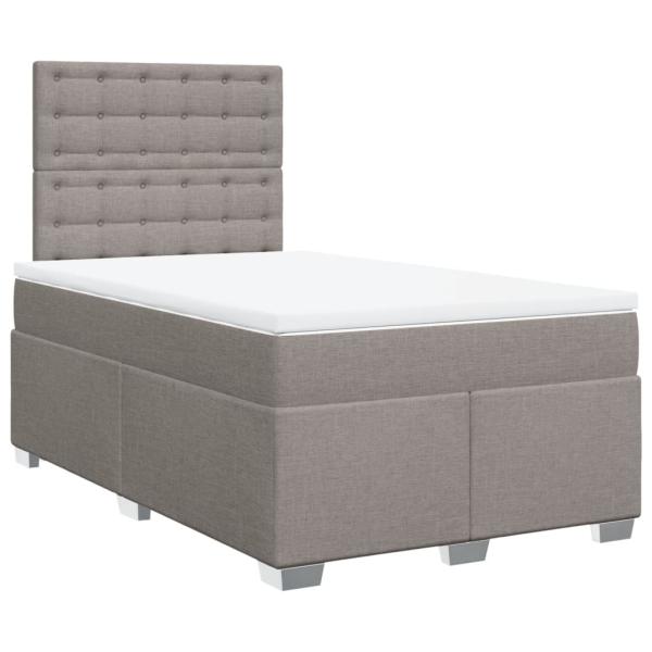 ARDEBO.de - Boxspringbett mit Matratze Taupe 120x190 cm Stoff