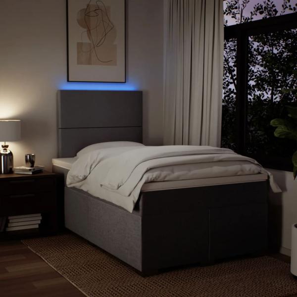 Boxspringbett mit Matratze Taupe 120x190 cm Stoff