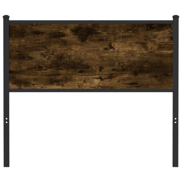 ARDEBO.de - Kopfteil Räuchereiche 107 cm Holzwerkstoff und Stahl