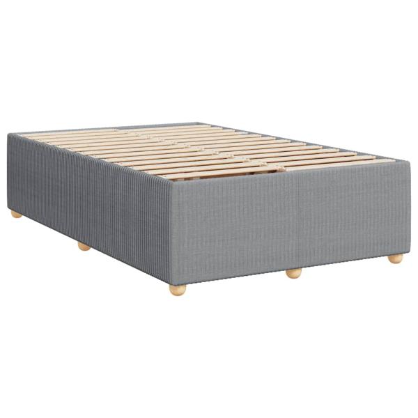 ARDEBO.de - Boxspringbett mit Matratze Hellgrau 120x200 cm Stoff
