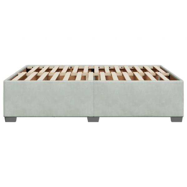 Bettgestell ohne Matratze Hellgrau 140x200 cm Samt