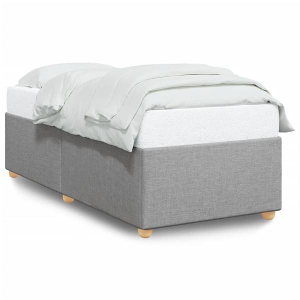 ARDEBO.de - Bettgestell ohne Matratze Hellgrau 90x190 cm Stoff