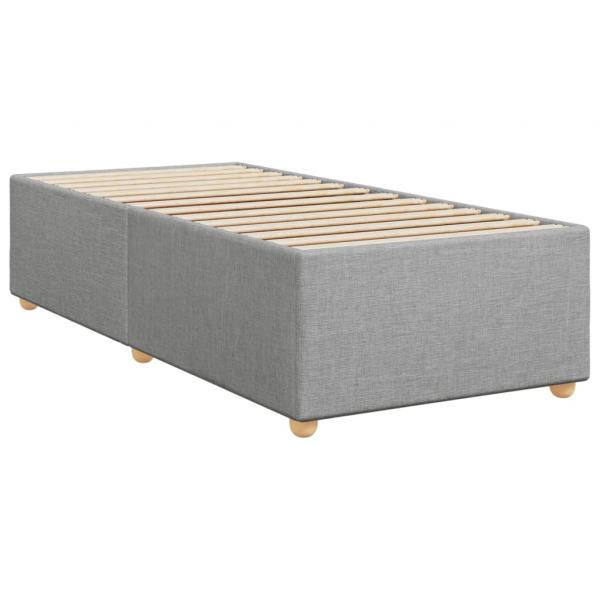 Bettgestell ohne Matratze Hellgrau 90x190 cm Stoff