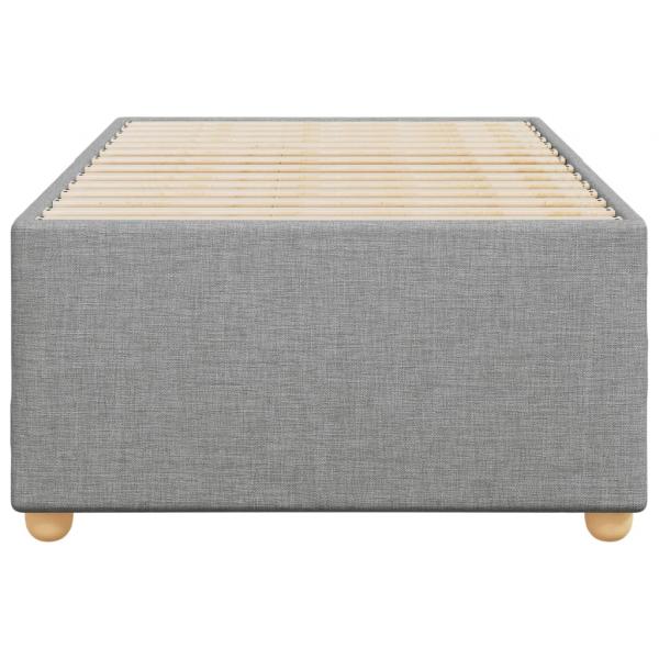 Bettgestell ohne Matratze Hellgrau 90x190 cm Stoff