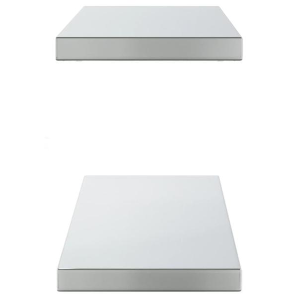 Wandregale 2 Stk. 100x23,5 cm Silbern Edelstahl
