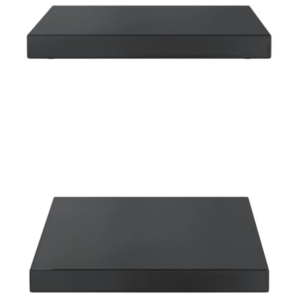 Wandregale 2 Stk. 50x30 cm Schwarz Edelstahl