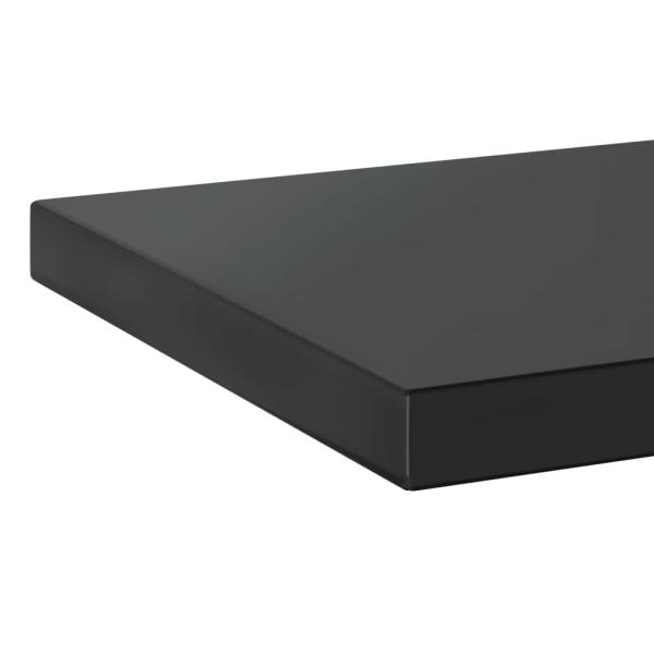 Wandregale 2 Stk. 50x30 cm Schwarz Edelstahl