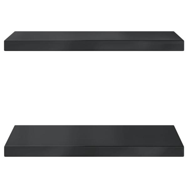 Wandregale 2 Stk. 50x30 cm Schwarz Edelstahl