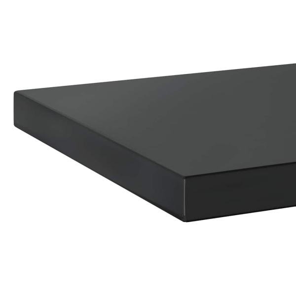 Wandregale 2 Stk. 50x30 cm Schwarz Edelstahl
