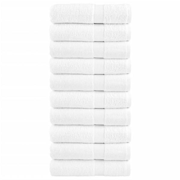ARDEBO.de - Premium-Badetücher SOLUND 10 Stk. Weiß 100x150 cm 600 g/m²
