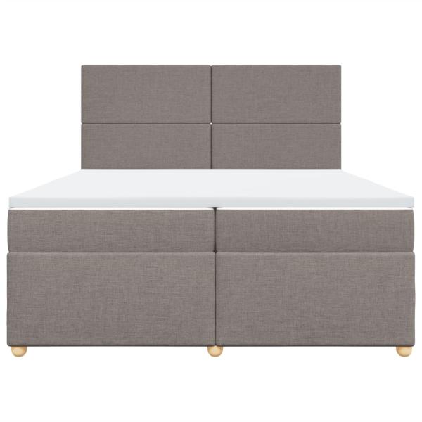 Boxspringbett mit Matratze Taupe 200x200 cm Stoff