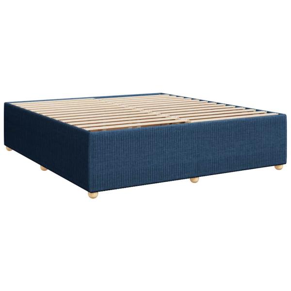 ARDEBO.de - Boxspringbett mit Matratze Blau 180x200 cm Stoff