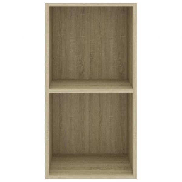 Bücherregal 2 Fächer Sonoma-Eiche 40x30x76,5 cm Holzwerkstoff