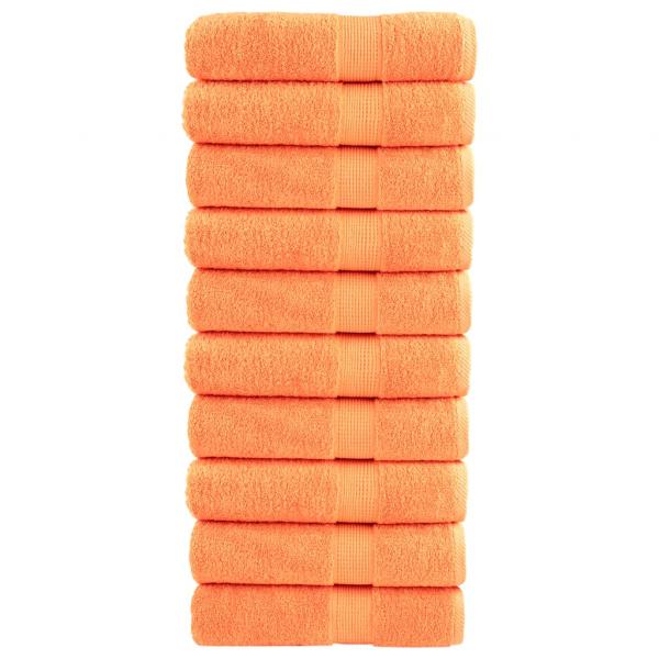 ARDEBO.de - Premium-Duschtücher SOLUND 10 Stk. Orange 70x140 cm 600 g/m²