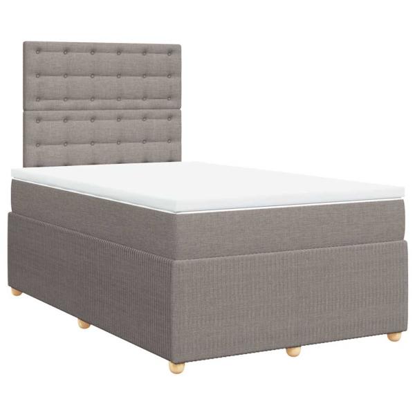 Boxspringbett mit Matratze Taupe 120x200 cm Stoff
