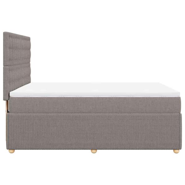Boxspringbett mit Matratze Taupe 140x190 cm Stoff