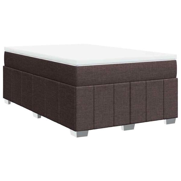 Boxspringbett mit Matratze Dunkelbraun 120x200 cm Stoff