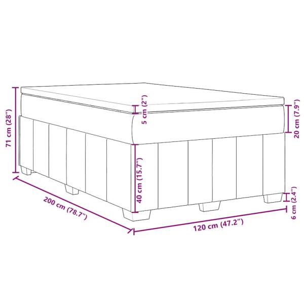 Boxspringbett mit Matratze Dunkelbraun 120x200 cm Stoff