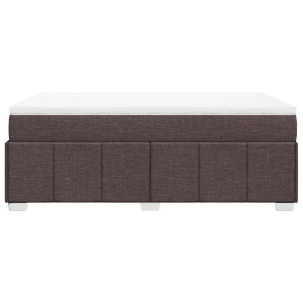 Boxspringbett mit Matratze Dunkelbraun 120x200 cm Stoff