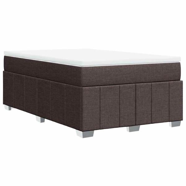 Boxspringbett mit Matratze Dunkelbraun 120x200 cm Stoff