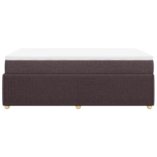 Boxspringbett mit Matratze Dunkelbraun 120x190 cm Stoff