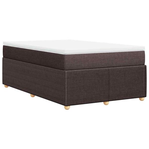 Boxspringbett mit Matratze Dunkelbraun 120x190 cm Stoff