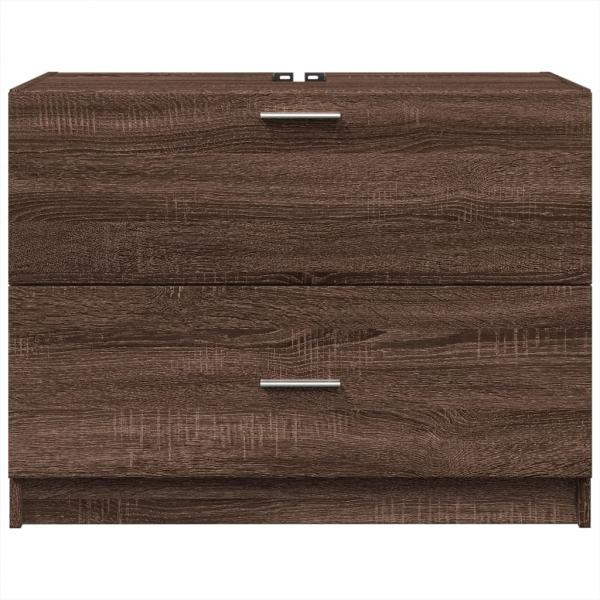 Waschbeckenunterschrank Braun Eichen-Optik 78x37x59 cm