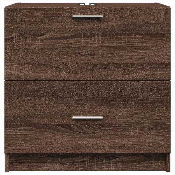 Waschbeckenunterschrank Braun Eichen-Optik 59x37x59 cm