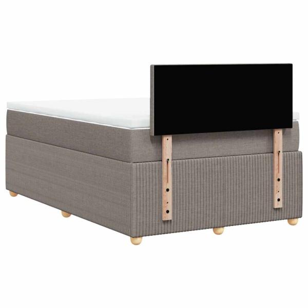Boxspringbett mit Matratze Taupe 120x200 cm Stoff