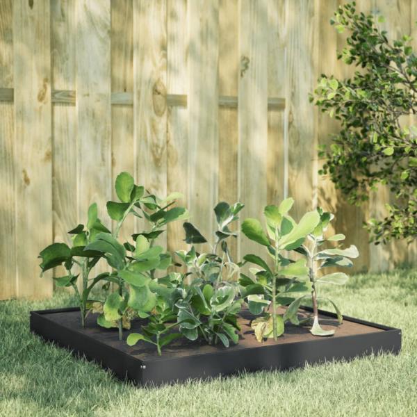 ARDEBO.de - Hochbeet Anthrazit 100x100x18,5 cm Stahl