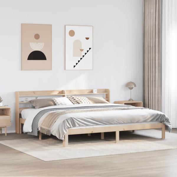 ARDEBO.de - Bettgestell mit Kopfteil ohne Matratze 200x200 cm