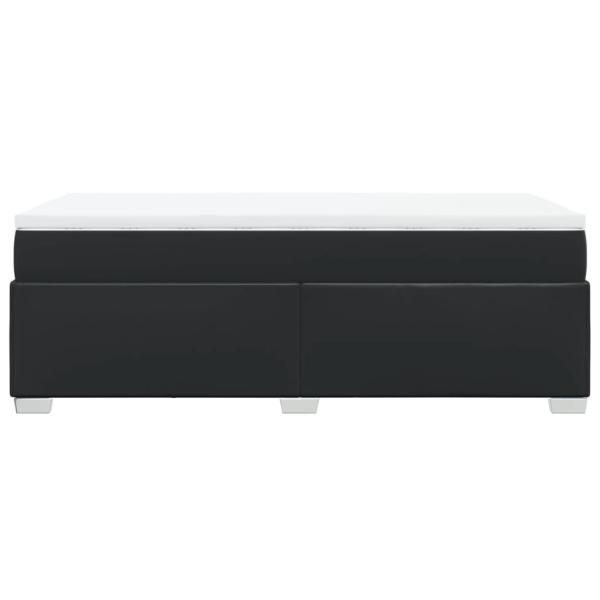 Boxspringbett mit Matratze Schwarz 90x190 cm Kunstleder
