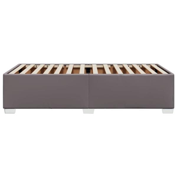 ARDEBO.de - Bettgestell Grau 100x200 cm Kunstleder