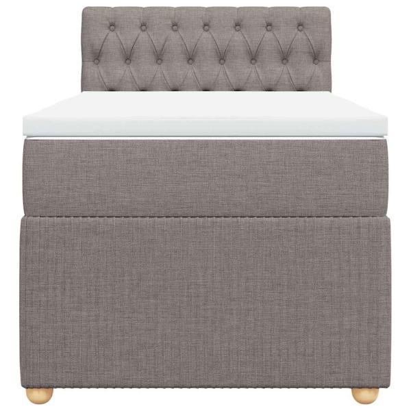 Boxspringbett mit Matratze Taupe 80x200 cm Stoff