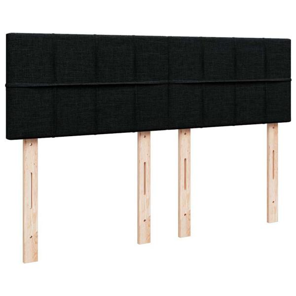 ARDEBO.de - Boxspringbett mit Matratze Schwarz 140x200 cm Stoff