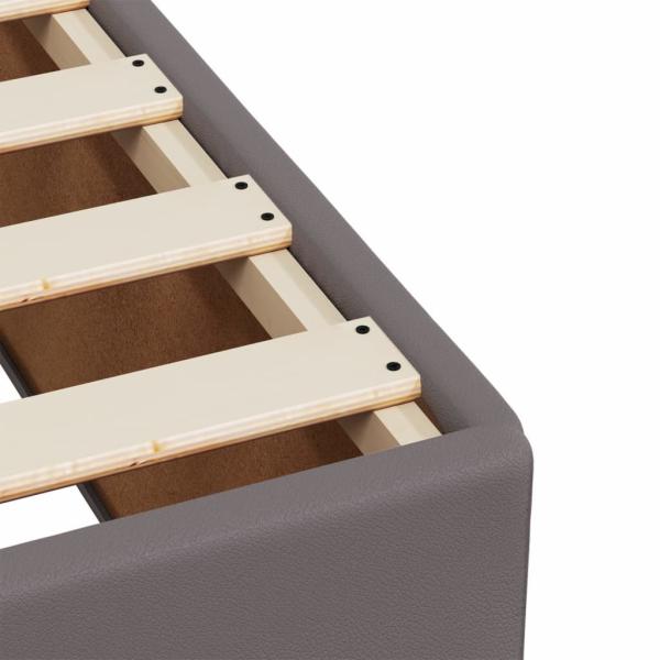 Bettgestell Grau 120x190 cm Kunstleder