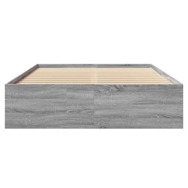 Bettgestell Grau Sonoma 120x200 cm Holzwerkstoff