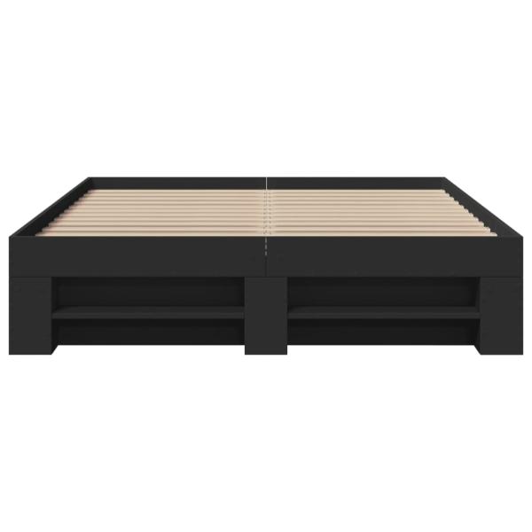Bettgestell Schwarz 140x190 cm Holzwerkstoff